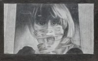 Rabia Abrar, 09 x 15 Inch, Charcoal On Paper, Figurative Painting, AC-RAR-001